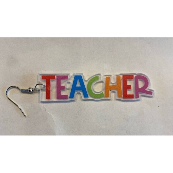 Earrings Teacher School Elementary Dangle Education educator Counselor Mentor - Picture 1 of 5
